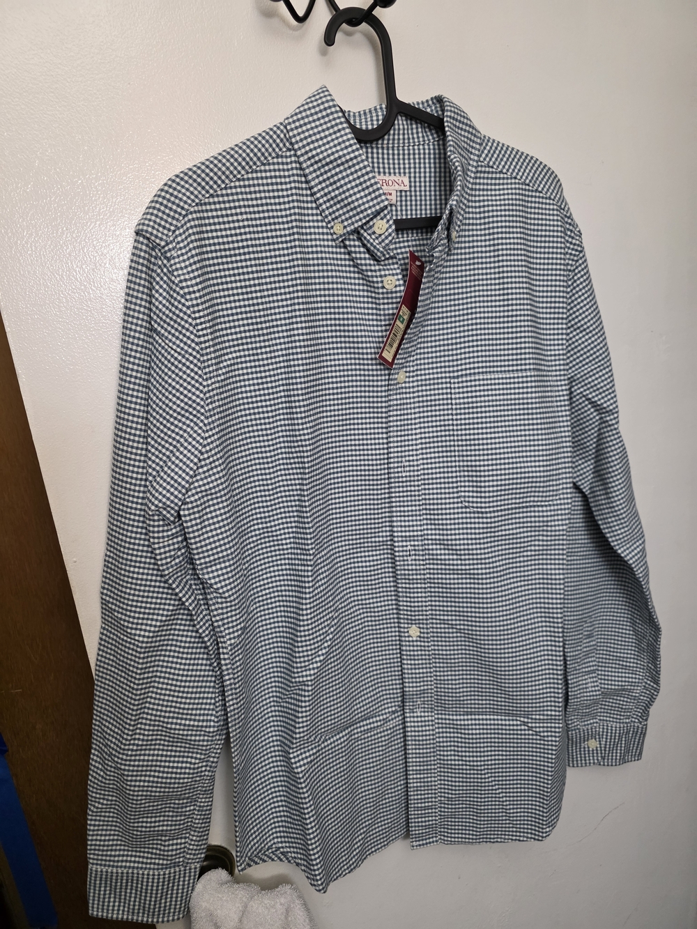 Bonobos Green and White Gingham Button-Down Shirt
